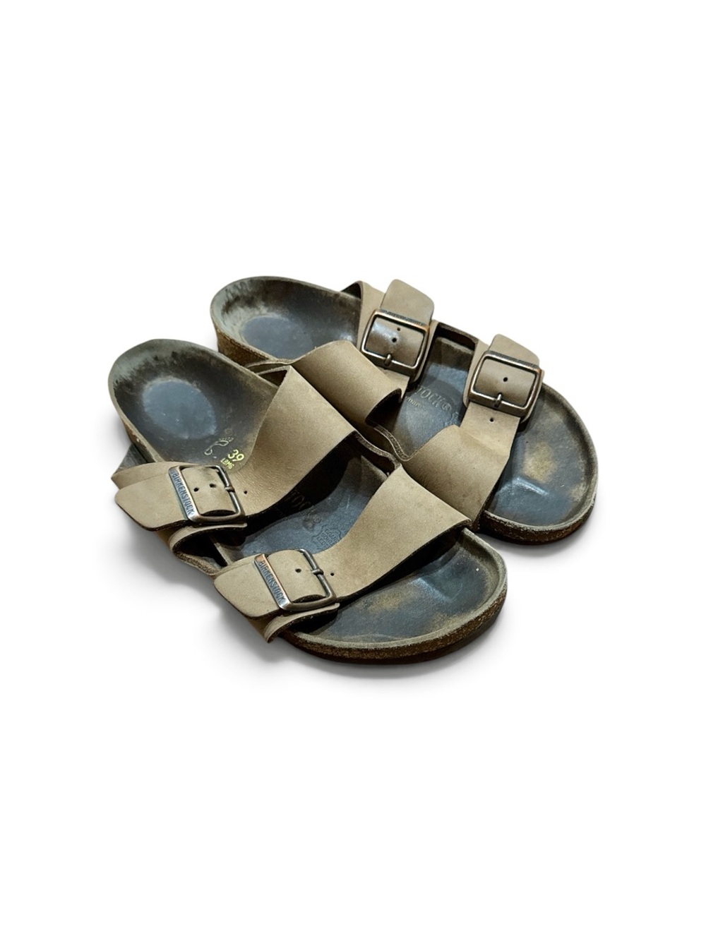 Birkenstock Arizona Brown Tan Leather Strap Sandals Women Size 39 US 8